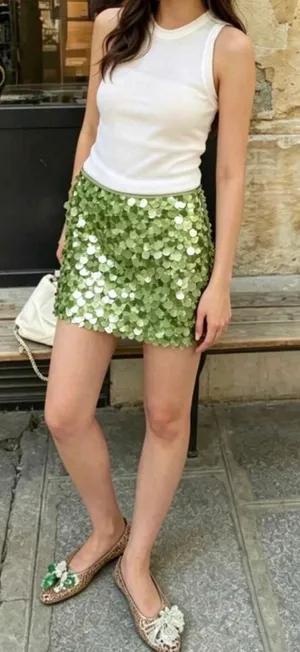 Shein Sequin Skirt Mini thumbnail 1