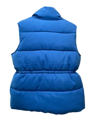 HYFVE Blue Puffer Vest Oversized Cinch Waist Quilted Winter Women Size Medium thumbnail 8