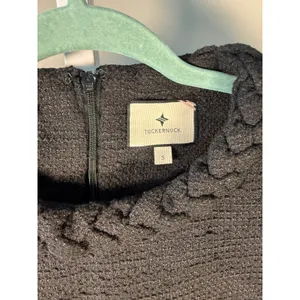Tuckernuck Black Tweed Long Sleeve Jackie Dress Braided‎ Trim Small thumbnail 6