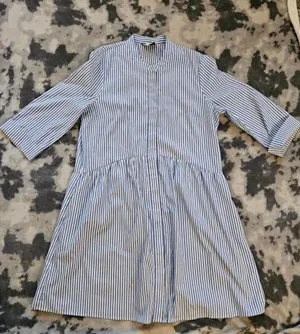 Blue and white striped tuckernuck dress thumbnail 1