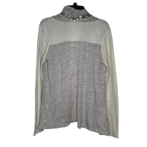 Miss Me Women's Cardigan‎ Sweater Sparkle Open Front Gold Sequins Pockets Small thumbnail 9