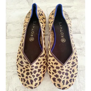 Rothys The Flat Animal Print Shoes Round Toe Eco Friendly Knit Comfort Sz 11 thumbnail 5