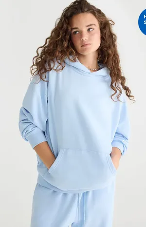 Aeropostale light blue oversized hoodie thumbnail 1