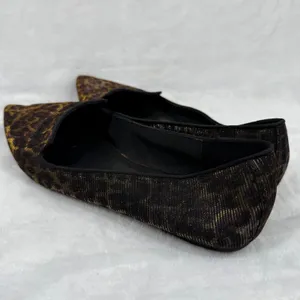 ALDO Leopard Print Metallic Pointed Toe Flats‎ Gold Bronze Size 9 Womens thumbnail 7