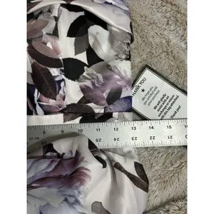 XSCAPE Dress Long Gown Purple Floral Sleeveless Size 4 USA Made Formal Dance NEW thumbnail 7