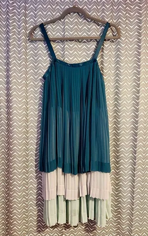 Anthropologie / Girls from Savoy | "Bayan" Pleated Midi Dress, size 4 thumbnail 1