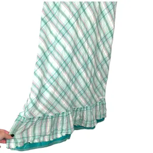 Billabong Vintage 90s Babydoll Plaid Ruffle Hem Midi Dress Size Large thumbnail 6
