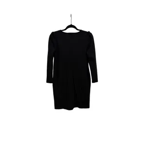 Talbots Crew Neck Classic Capsule Stretch Fitted Long Sleeve Black Dress Size 8 thumbnail 3