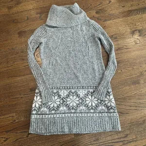 Abercrombie & Fitch Y2K Turtleneck Sweater Marled Large M0467 thumbnail 2