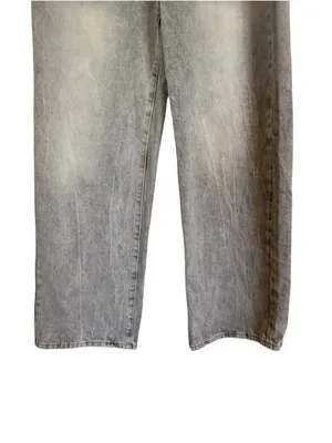 Edikted NWT Gray Washed Wide Leg Jeans Size Women’s Size M High Rise Y2K Baggy thumbnail 3