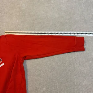 Vans Off The Wall Red Flame Logo Sweatshirt XL‎ Pullover Graphic Cropped Raw Hem thumbnail 7