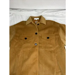 LUCCA Shacket Women Small Camel‎ Brown Faux Wool Utility Jacket Cozy Fall New thumbnail 3