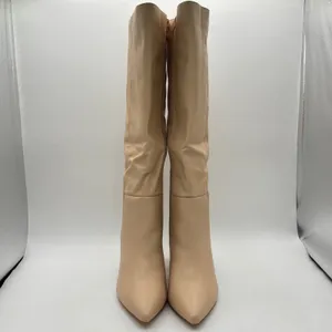 Allegra K Knee High Boots Womens‎ 9 Tan Pointed Stiletto Heel Tall Boots thumbnail 4