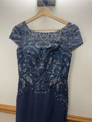 NWT JJ’s House Stormy Mother of the Bride Groom Wedding Maxi Dress size 4 thumbnail 2