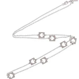 Kate Spade Silver Hole Punch Out Long Necklace thumbnail 2