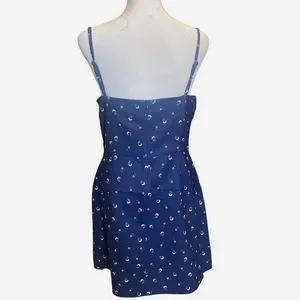 French Connection Mini Dress Womens Size 8 Blue New Floral Fit and Flare 71SWH thumbnail 3