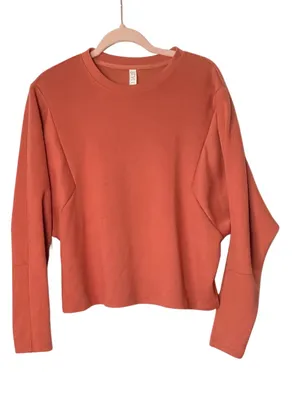 Rustic Orange Fall Sweatshirt ~ Women’s Size Large ~ Cozy Fall Clothes thumbnail 3