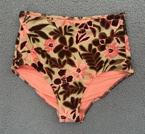NWT Aerie Swim High Waisted Full Coverage Bikini Bottom Floral Women's Small thumbnail 1