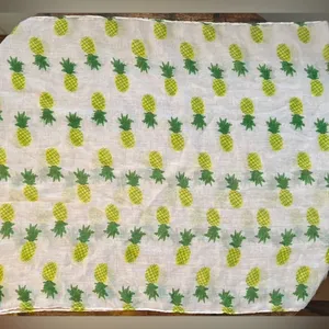Pineapple print womens infinity scarf thumbnail 2