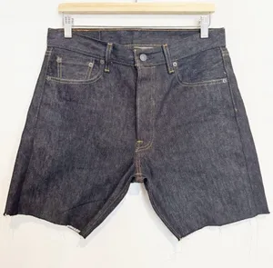 Levis 501 Cutoff Bermuda Shorts 31 Tom Boy 100% Cotton DIY Boho Casual Jorts Raw thumbnail 1