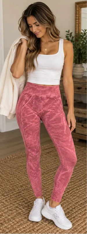 lululemon athletica Rose Pink Tie-Dye High-Rise Leggings thumbnail 1