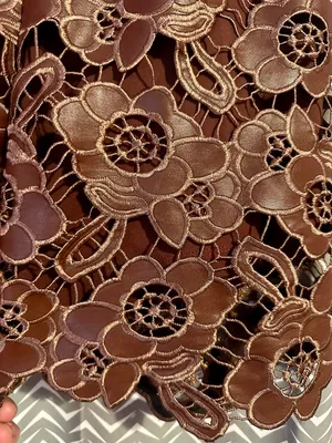 By Anthropologie | Floral Faux Leather Shorts, size US2 thumbnail 5