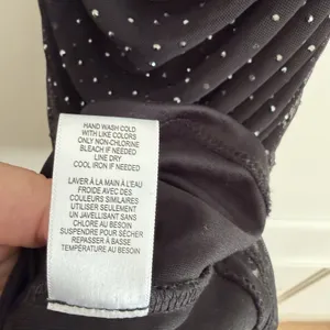 AFRM Black Mesh Mock neck Jeweled Rhinestone Midi Dress Sleeveless Small Ruched‎ thumbnail 6