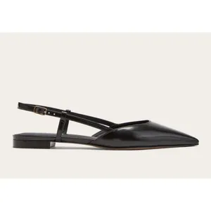 Everlane Italian Leather Pointed Slingback Flats Black Size 8.5 thumbnail 2