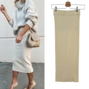 Camila Coelho Dahlia Skirt Midi Sweater Knit Stretch‎ Ivory Cream Size Small thumbnail 2