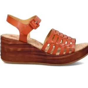 KORKS‎ Marley Faux Leather Sandal Women's 11 Orange Upper Cushioned Cork NWOT thumbnail 5