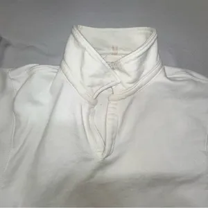 FP Movement Free People White French Terry V-Neck Oversized Polo Sweatshirt Lg thumbnail 3