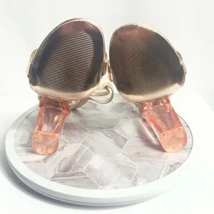 Call It Spring Gold Ankle Strap Block Heel Sandals Size 6 With Box thumbnail 4