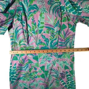 Lilly Pulitzer Lettie Dress Sz‎ 4 Purple Iris On The Chase Puff Sleeve Tropical thumbnail 7