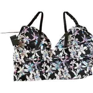 Steve Madden Bralette Bra Women L Large Black Floral Wireless Opaque Casual thumbnail 3
