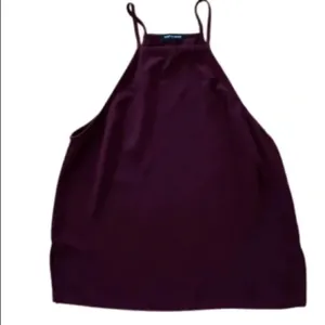 American Apparel High Neck/Halter Tank in MAROON Women Size L thumbnail 2