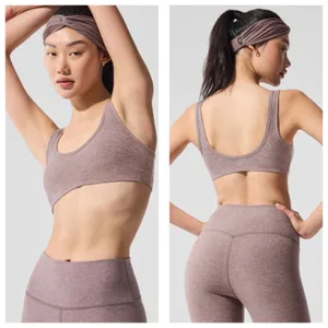 Alo Alosoft Center Stage Bra Size Medium Maeve Pink Sportsbra Workout thumbnail 2