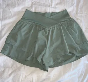 Athletic crossover wrap shorts Green Size M thumbnail 1