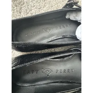 NWB Katy Perry The Evie Mary Jane Ballet Flat Womens Size 8 M Crinkle Black thumbnail 7