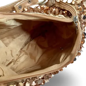 Sequin Beaded Evening Handbag Gold thumbnail 8