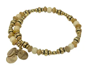 Alex and Ani Dune Wrap Bracelet Gold Bead‎ Jewelry thumbnail 1