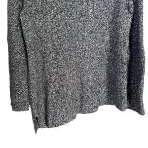 J. Jill Pure Jill Women’s Sz M Asymmetrical Hem Wool Blend Grey Marl Sweater thumbnail 3