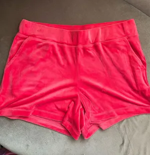 Size L Juicy Couture Y2K Velour Bling Matching Shorts Set Watermelon pink thumbnail 3