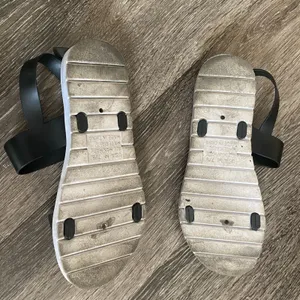 Sole Mates Black/Tan Faux Leather Sandals Ladies Size M 7/8 thumbnail 8