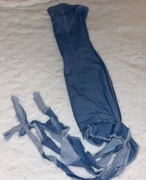 Ruffle Hem Dress Blue Size XS thumbnail 5