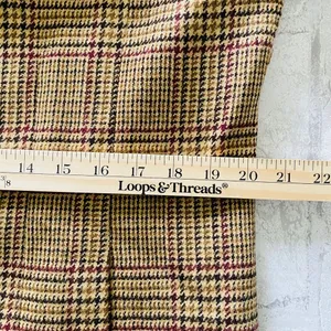 VTG Amanda Smith Wool Check Plaid Blazer Shoulder Pads Preppy Clueless Jacket 16 thumbnail 6
