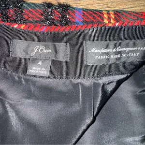 J. Crew Tartan Plaid Wool Blend Tweed Mini Skirt with Black Glitter Accemts thumbnail 15