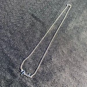 💎🩶 Vintage Y2K 2000s NWT Fender Monogram Statement Silver Tone Metal Pendant & Ball Chain Necklace $19.99 🩶💎 thumbnail 6