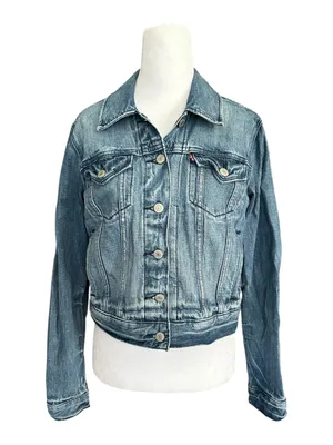 Levi's Original Trucker Denim Jacket Blue‎ Women's Size Medium M 70270-0038 thumbnail 1
