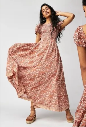 Free People Dress Floral Maxi Small thumbnail 1