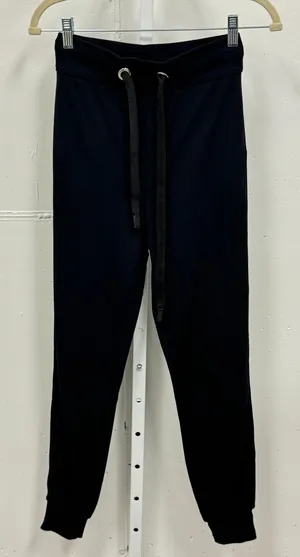 NO KA'OI Black Waffle Knit‎ Jogger Pants Yoga Athleisure Drawstring Waist Small thumbnail 1